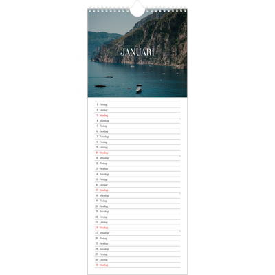 Fotokalender Smal  — Oändlig flykt [Januari]