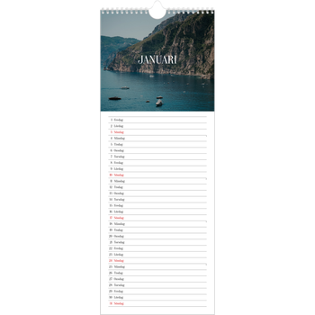 Fotokalender Smal (15x40cm) — Oändlig flykt