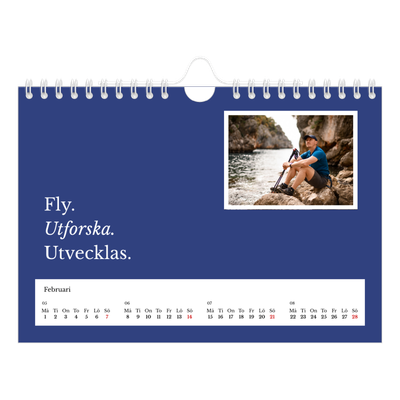 Fotokalender A5 Enkel — Redaktionell Jord [Februari]