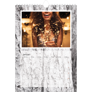 Fotokalender A4 Enkel — Bakgrund i bark