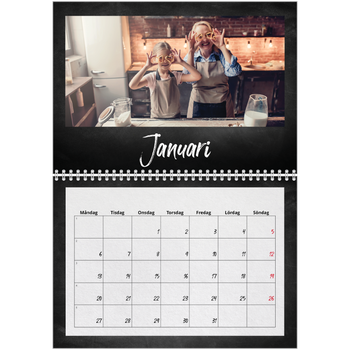 Fotokalender A3 Klassisk — Svart tavla