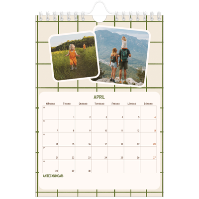 Fotokalender A5 Enkel — Retro mönster [April]