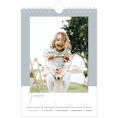 Fotokalender A5 Enkel — Kalender i naturfärger [Januari]