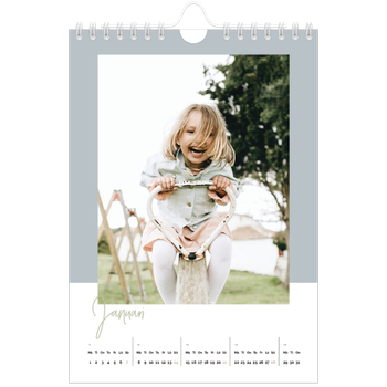 Fotokalender A5 Enkel — Kalender i naturfärger