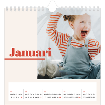 Fotokalender Kvadratisk — 90-talets nostalgi