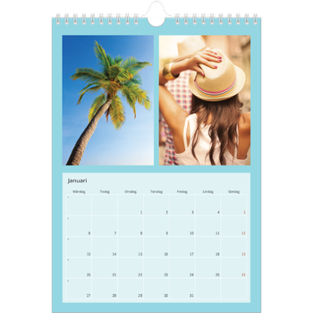 Fotokalender A4 Enkel — Skarpa färger