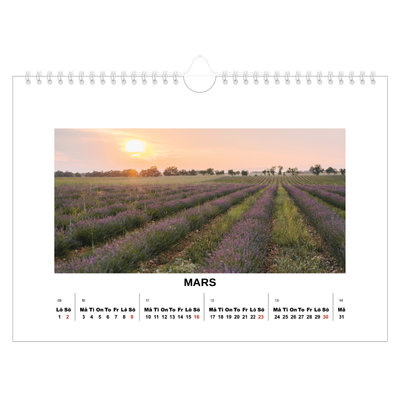 Fotokalender A4 Enkel — Enkel bild [Mars]