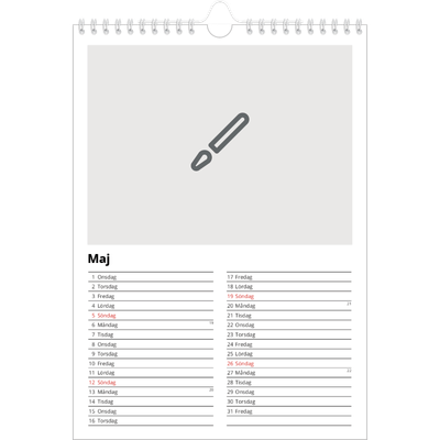 Fotokalender A4 Enkel (20 x 30 cm) — Designa din egna fotoprodukt [omslag]