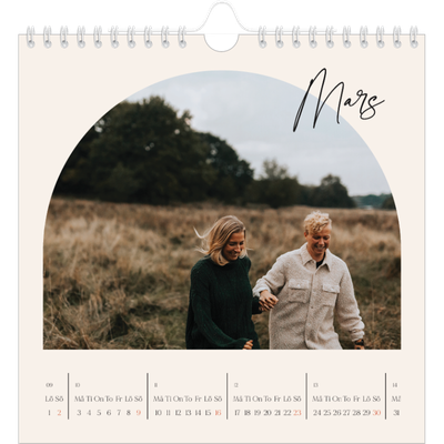 Årskalender kvadratisk — Minnen i valv [Mars]