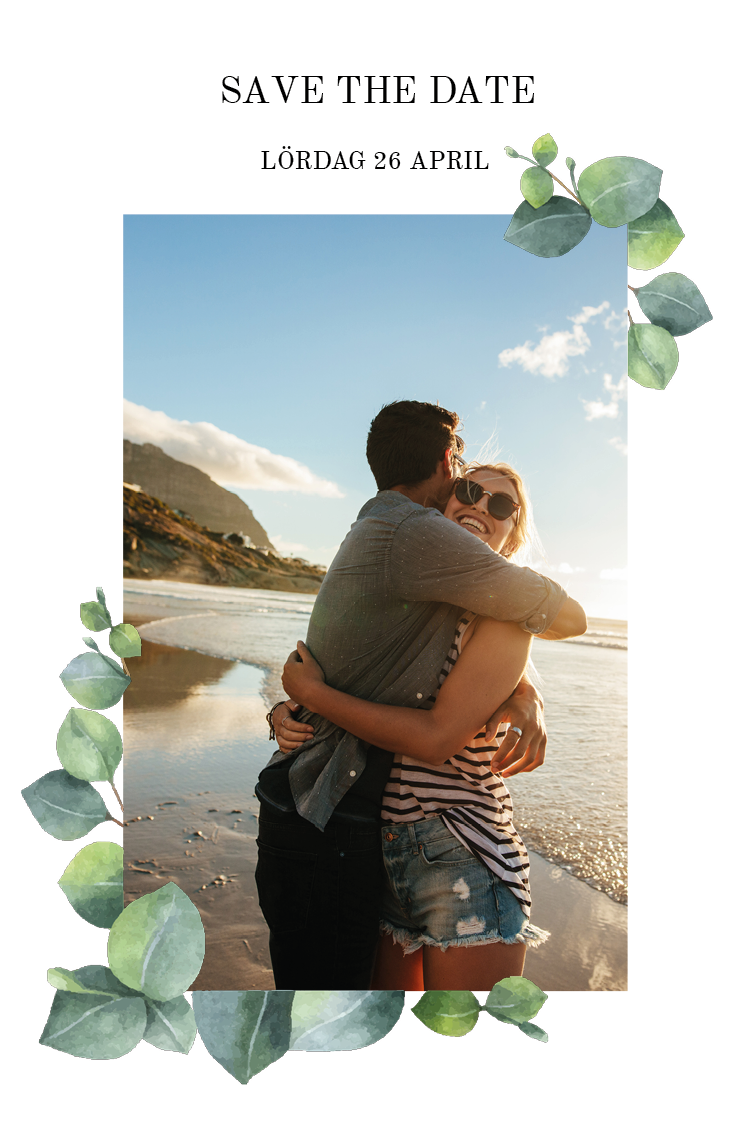 Save the date — Målade blad