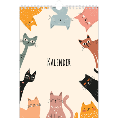 Fotokalender A4 Enkel (20 x 30 cm) — Kattassistentar och klotter [omslag]
