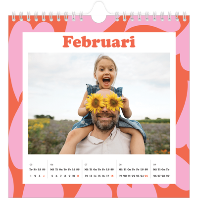 Årskalender kvadratisk — Färgglada mönster [Februari]