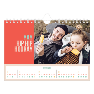 Fotokalender A5 Enkel — Ljust och vackert [Februari]