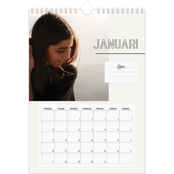 Fotokalender A4 Enkel — Notat till dig själv