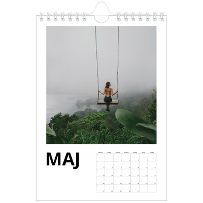 Fotokalender A5 Enkel — Vit kalender [omslag]