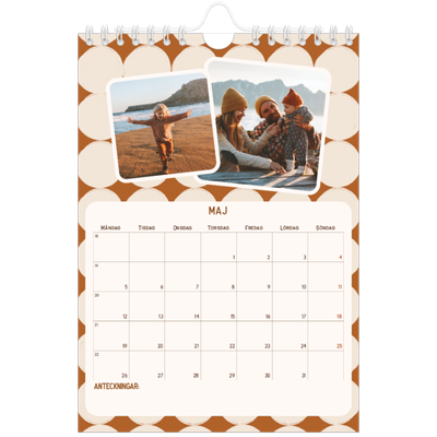 Fotokalender A5 Enkel — Retro mönster [omslag]
