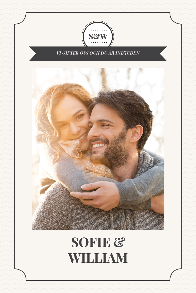 Inbjudningar — Stämpel med initialer