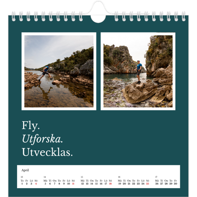 Årskalender kvadratisk — Redaktionell Jord [April]