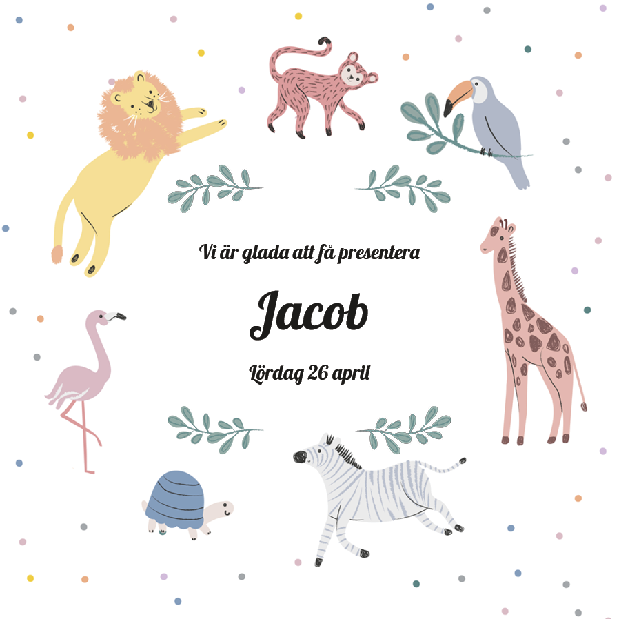 Inbjudningar — Lekfull safari