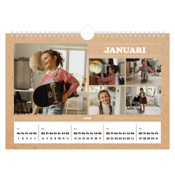 Fotokalender A4 Enkel — Magasinstil