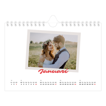 Fotokalender A5 Enkel — Signerad i karmosin