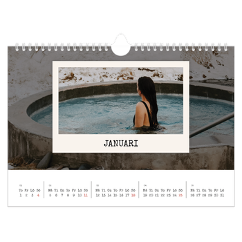 Fotokalender A4 Enkel — Porträttredigeringen