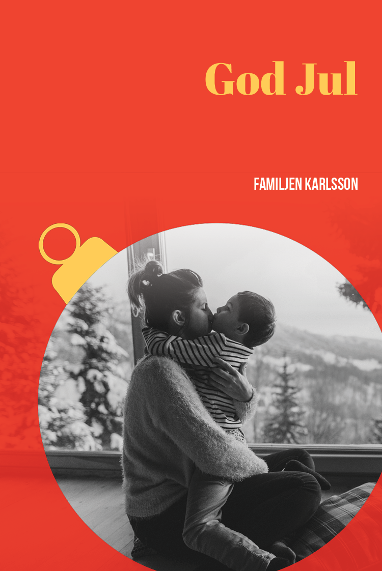 Fotokort — Bild i julgranskula