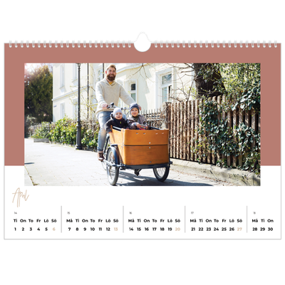 Fotokalender A3 Enkel — Kalender i naturfärger [April]