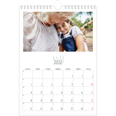 Fotokalender A4 Enkel (20 x 30 cm) — Flera typsnitt [omslag]