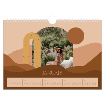 Fotokalender A4 Enkel — Neutrala berg