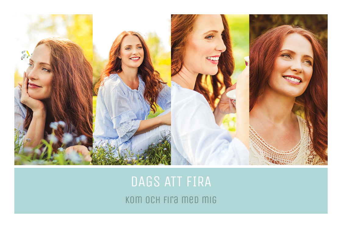 Inbjudningar — Ljusblå sidfot