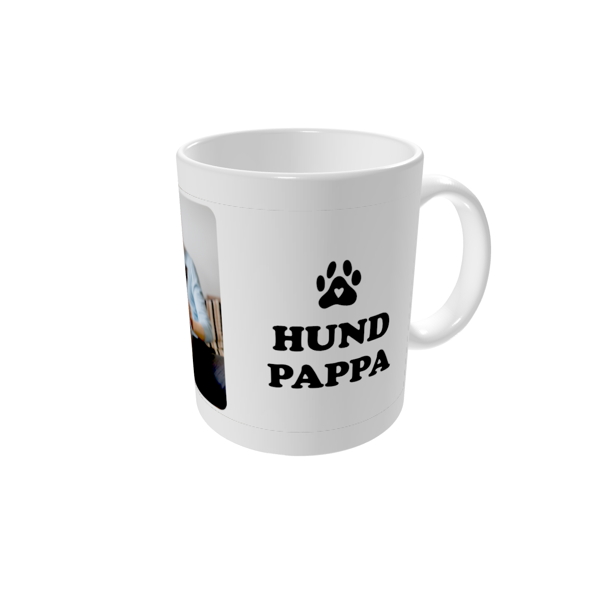 Fotomugg — Hundpappa - Vit