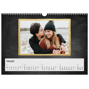 Fotokalender A3 Enkel — Ramar med glitter