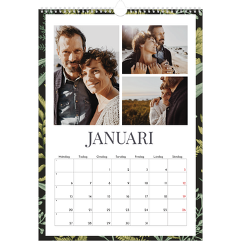 Fotokalender A3 Enkel — Blommande bakgrunder