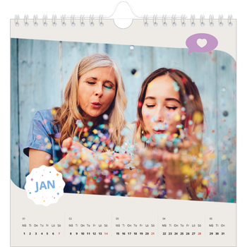 Fotokalender Kvadratisk — Ikonisk födelsedag