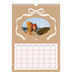 Fotokalender A4 Enkel (20 x 30 cm) — Kraft och rosett [omslag]
