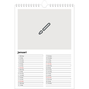 Fotokalender A4 Enkel — Designa din egna fotoprodukt