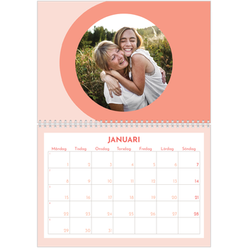 Fotokalender A3 Klassisk — Rosa kalender