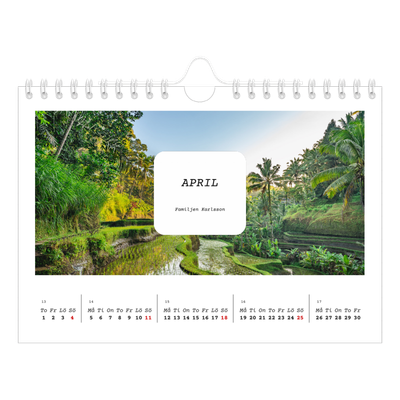 Fotokalender A5 Enkel — Hela historien [April]