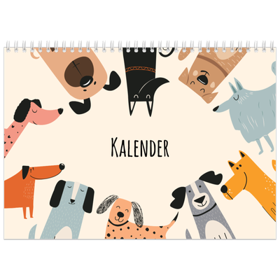 Fotokalender A3 Klassisk (30 x 40 cm) — Hundtassar och klotter [omslag]