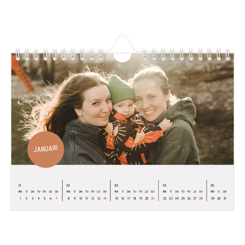 Fotokalender A5 Enkel — Fotoklistermärke