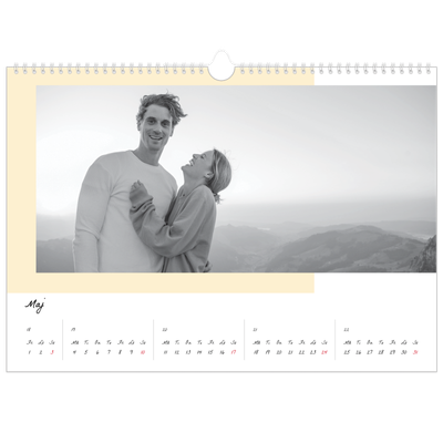 Fotokalender A3 Enkel — Färgglada ramar [omslag]