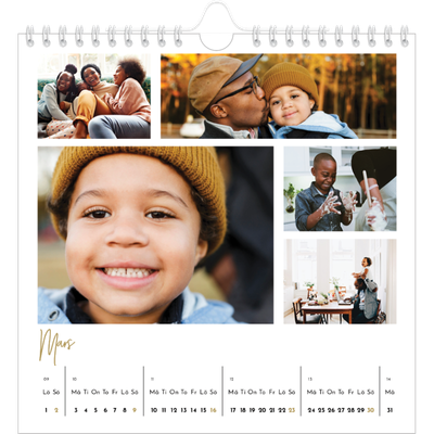 Årskalender kvadratisk — Handskriven månad [Mars]