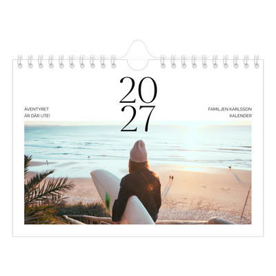 Fotokalender A5 Enkel — Surfing i solnedgången [omslag]