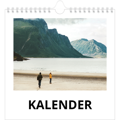 Årskalender kvadratisk — Vit kalender [omslag]