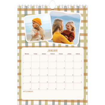 Fotokalender A4 Enkel — Retro mönster