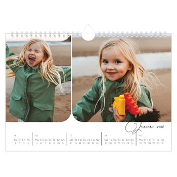 Fotokalender A4 Enkel — Ögonblicksbilder och skrift