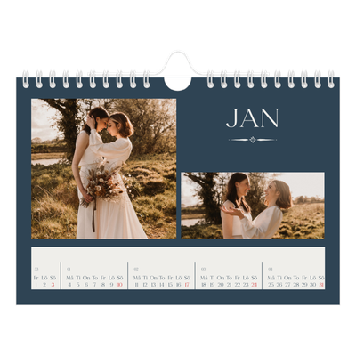 Fotokalender A5 Enkel — Skiffer & seriffer [Januari]