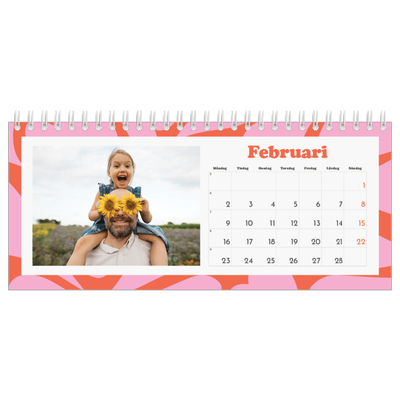 Skrivbordskalendrar — Färgglada mönster [Februari]