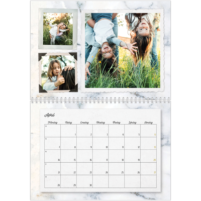 Fotokalender A3 Klassisk (30 x 40 cm) — Bildsamling [April]